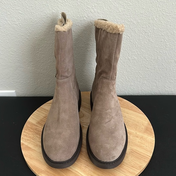 Clarks Shoes - Clarks Collection Warm-Lined Suede Mid Boots - Opal Zip